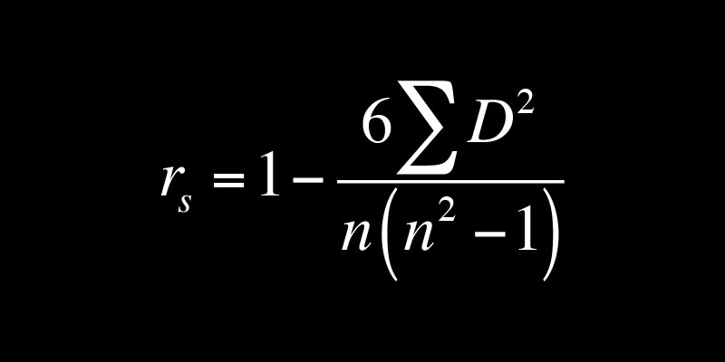 ضریب همبستگی رتبه‌ای اسپیرمن یا spearman's rank correlation coefficient